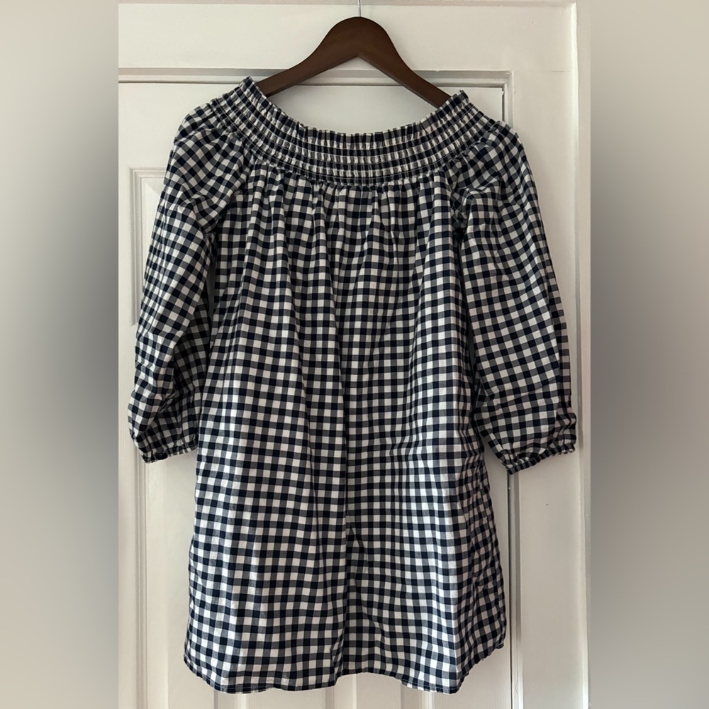 Abercrombie & Fitch Black and White Gingham Mini Dress